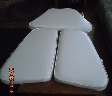 Rinker captiva 186 --three bow seat cushions and two side panels.