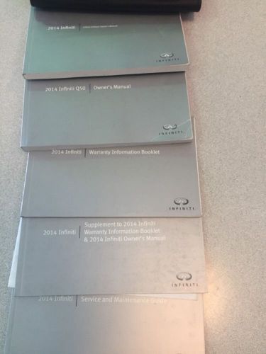2014 infiniti q50 sedan owners manual set w/case &amp; quick ref &amp; intouch