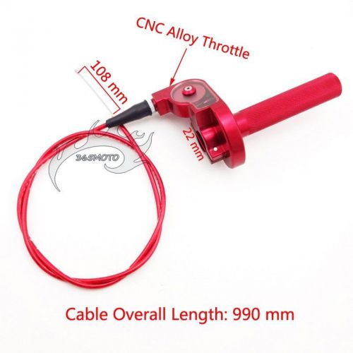 Pit dirt bike red cnc twist throttle cable assembly for honda crf 50 70 80 100