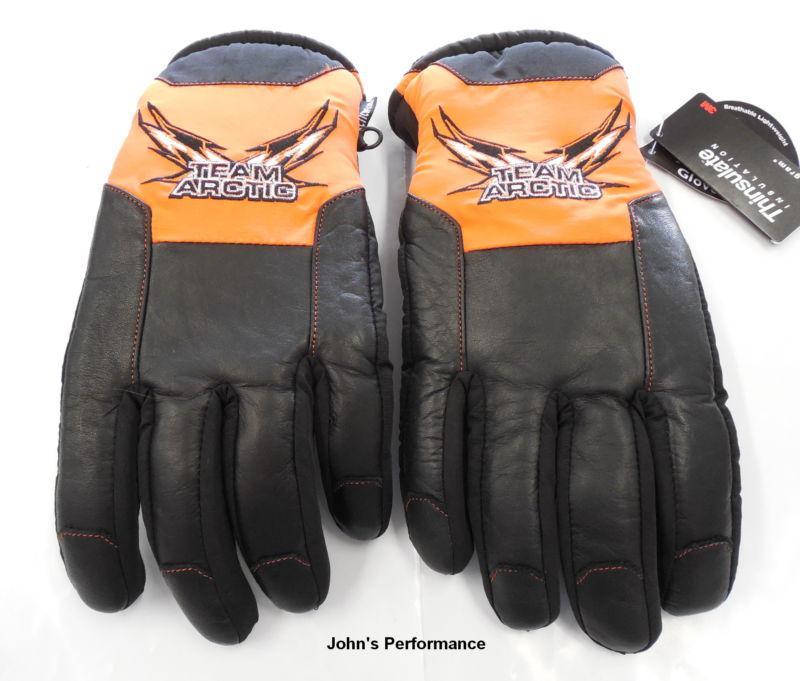 Arctic cat orange sno pro snowmobile gloves m l xl 5232-242 5232-244 5232-246