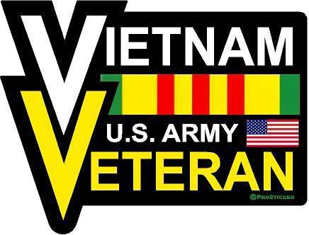 Prosticker 1053.12 (one) 12" x16" vietnam veteran army decal sticker us service