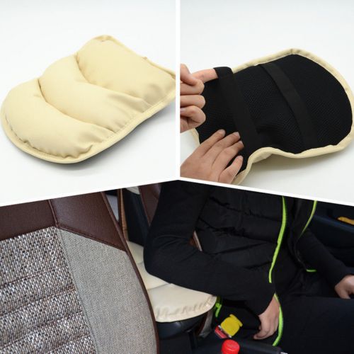 Car center armrest console soft pad cover support box cushion beige pu mat liner