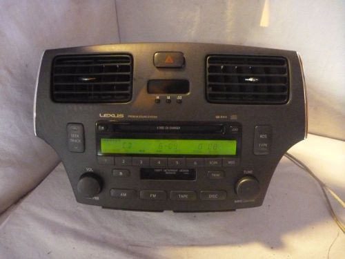 02-06 lexus es300 es330 premium radio 6 cd cassette p6816 86120-33510 jc42501