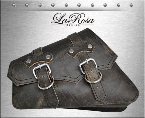2004-2016 la rosa rustic black leather clasick harley sportster left saddlebag