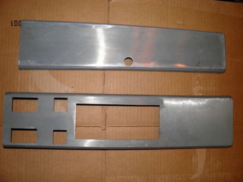 1963 oldsmobile starfire console chrome glove door/gearshift bezel w power vents