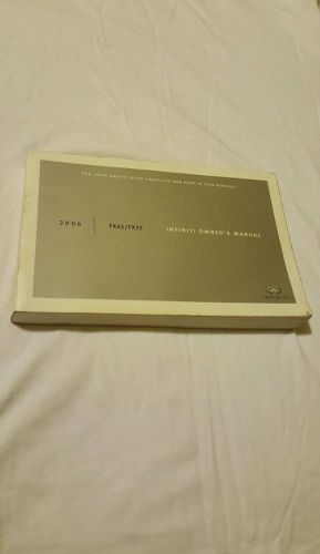 2006 infiniti fx35 fx45 fx 35 45 factory owner&#039;s owners user manual book