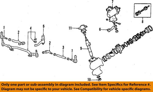 Mitsubishi oem 84-89 starion steering gear-pitman arm mb166900