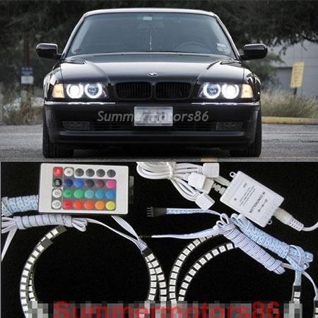 4x16color super bright 131mm 5050 led angel eyes halo ring light fit bmw e36 e38