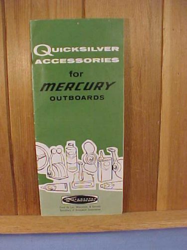 Vtg 1966 kiekhaefer mercury outboard motor quicksilver accessories brochure