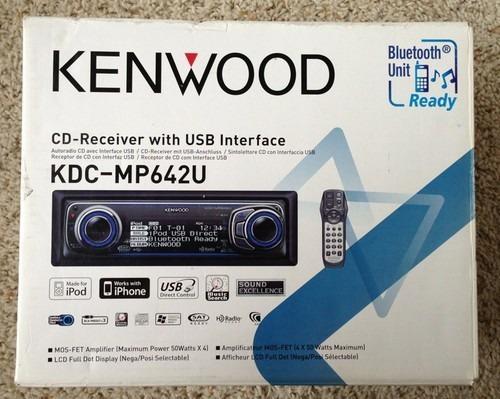 Kenwood kdc-mp642u usb mp3 aac cd in dash receiver. ipod & iphone compatible.