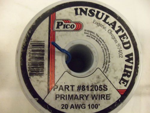 Primary wire, blue, insulated. 20 awg