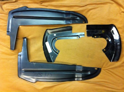 1964,1965,1966 mustang new front fender splash shields, set of four, rh &amp; lh