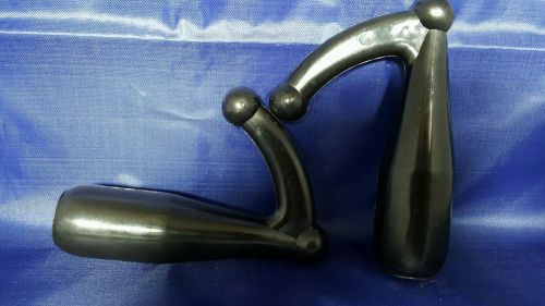 Black boat hook ends