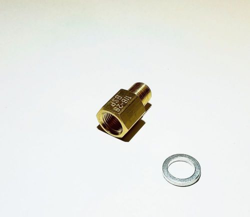 Oil/fuel/water pressure - metric adapter 1/8” npt to 1/8&#034; bsp