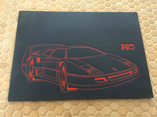 Ferrari official factory issued f 40 press kit brochure in english - brand new !