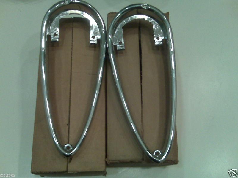 Nos studebaker 1958 sedan chrome tail light- backup light rim