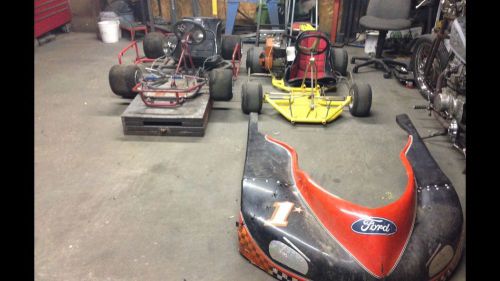 2 racing go karts with alcohol briggs &amp; stratton engines