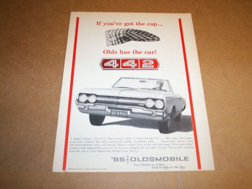 65 1965 oldsmobile 442 original magazine ad