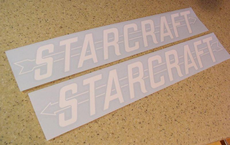 Starcraft vintage fishing boat decal white 2-pak free ship + free fish decal!