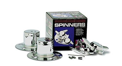 Gorilla automotive 63506 chrome 3 bar swept wing spinners with towers - pack of