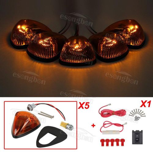5 roof running light 264141am amber+10-3528 t10 led+wire for 94-98 dodge