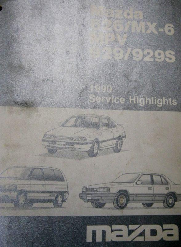 1990 mazda 626 mx-6 929 929s service highlights manual