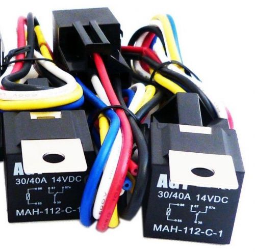 Gensii 3pack 12v-30/40a spdt electrical relay &amp; socket 5pin relays 5 wire