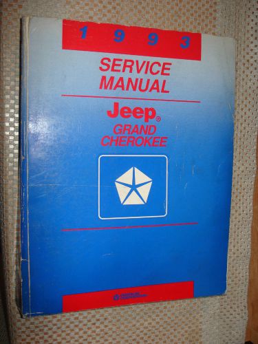 1993 jeep grand cherokee service manual original shop book rare oem repair