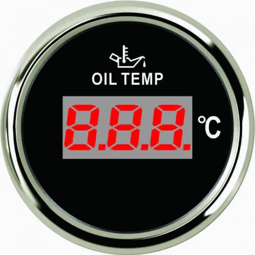 52mm black digital oil temp gauge 10-150℃ pet2-bs-10-150 (800-00123)