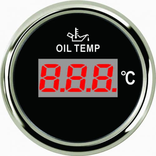 52mm black digital oil temp gauge 10-150℃ pet2-bs-10-150 (800-00123)