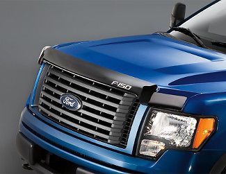 Oem stock factory 09-13 f-150 logo smoked color hood deflector bug shield