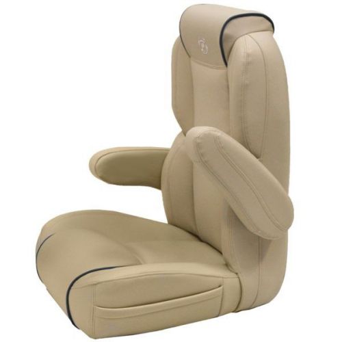 Premier pontoon boats cafe au lait blue marine captain seat  helm chair 780365