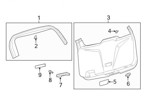Ford oem liftgate trim cover bb5z7846404ba image 3