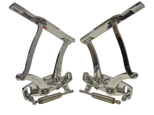 1963 1964 impala billet hood hinges polished. cnc aluminum hinges with struts