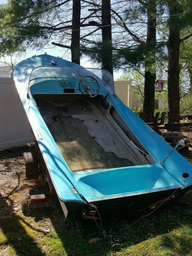 Vintage renken 1960s aqua blue boat