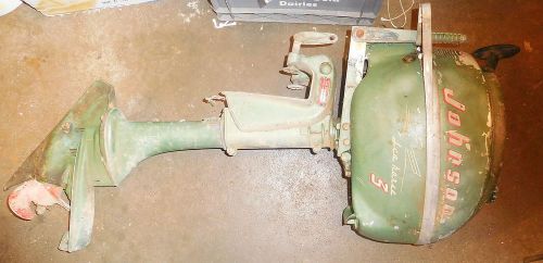 Antique vintage 1950's 3 hp johnson sea horse jw-10 outboard boat motor