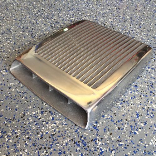 Polished ford gt aluminum shaker style bonnet scoop mustang hood hot rod torino