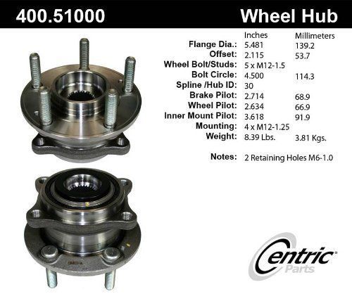 Centric 400.51000e rear wheel bearing