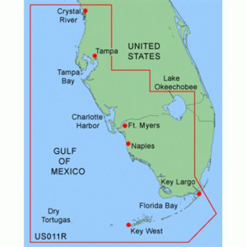 Garmin bluechart southwest florida mus011r data card marine chart 010-c0025-00