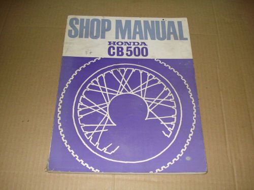 Honda cb500 shop manual
