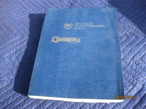 1987 87 cadillac cimarron shop service manual original gm publication