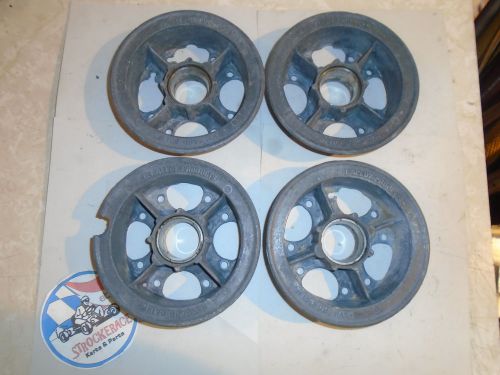 Vintage racing go kart ct alloy magnesium 5" front wheel cart part x2