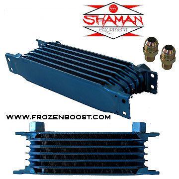 Oil or transmission cooler radiator, 7 row, blue (104)