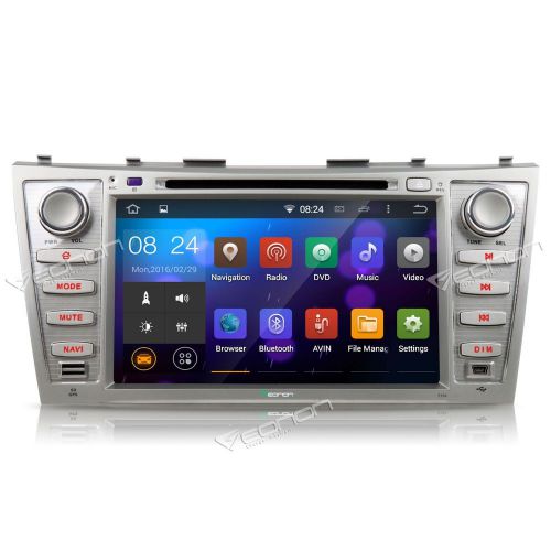 Us android 8" head unit car dvd player gps u ipod radio for toyota camry obd2 3g