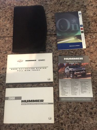 2008 2009 gmc hummer h2 owners manuals book onstar navigation