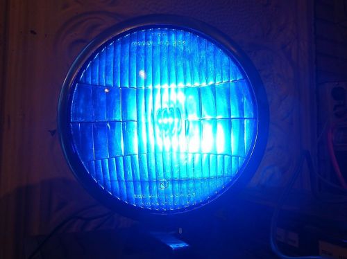 Vintage 50s 60s blue k-d headlight driving fog police 864 lamp light 7&#034; rat rod