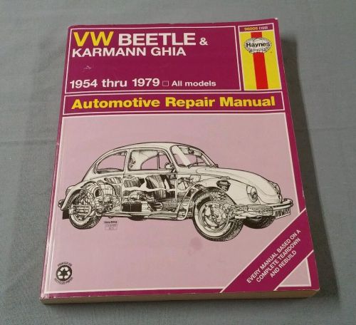 Haynes repair manual for vw beetle &amp; karmann ghia 1954-1979 96008 (159)