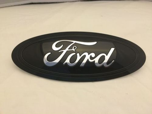 2004-2014 ford f-150 9&#034; grille or tailgate  black custom painted oval emblem,oem