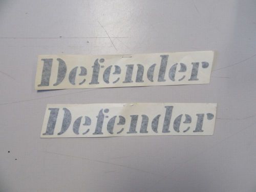 Defender decal pair (2) dark grey 8 13/16&#034; x 1 3/8&#034; marine boat