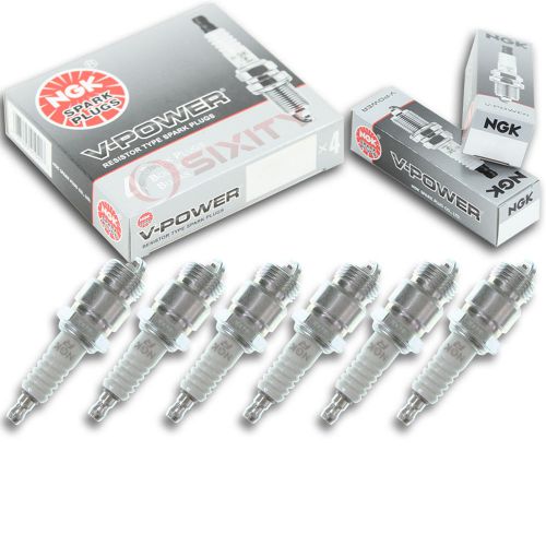 6pcs ngk 2438 v-power wr5 inboard marine spark plug tune up kit set wi